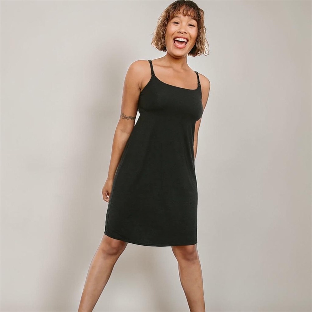 Storq Sleep Etc Nursing Dress Black Sleeveless Size 3 (M) Maternity Minimalist